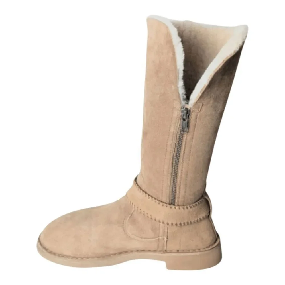 UGG Aveline Tall Waterproof Suede Shearling Lined Winter Boot Size 9.5